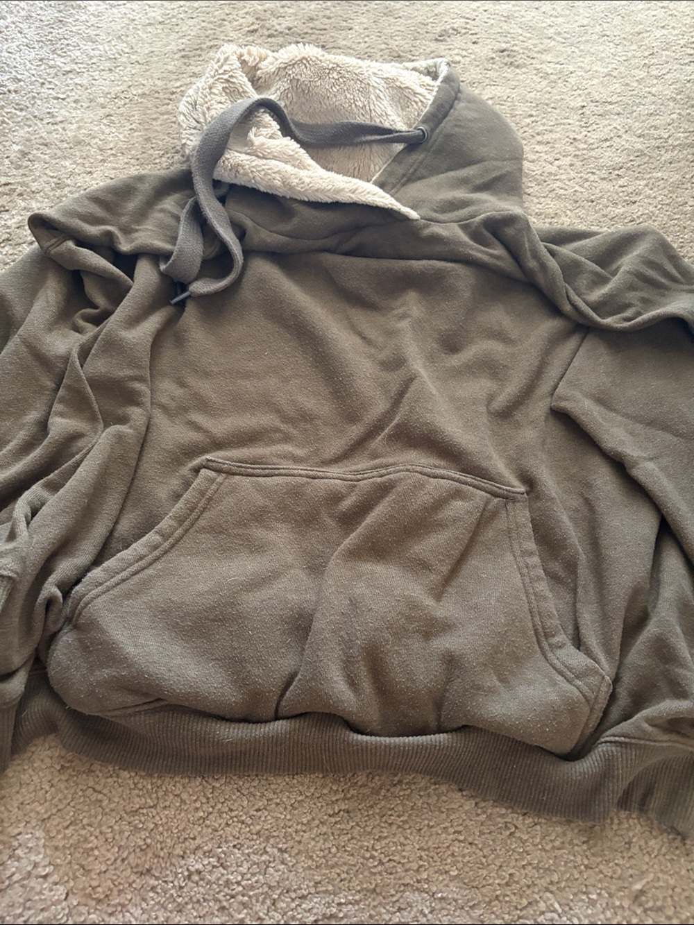 Fur hooded sweatshirt